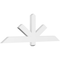 Ekena Millwork Kennewick Architectural Grade PVC Gable Bracket, 60"W x 20"H x 2"D x 4"F, 8/12 Pitch GBP060X20X0204KEN00 - alternate 1